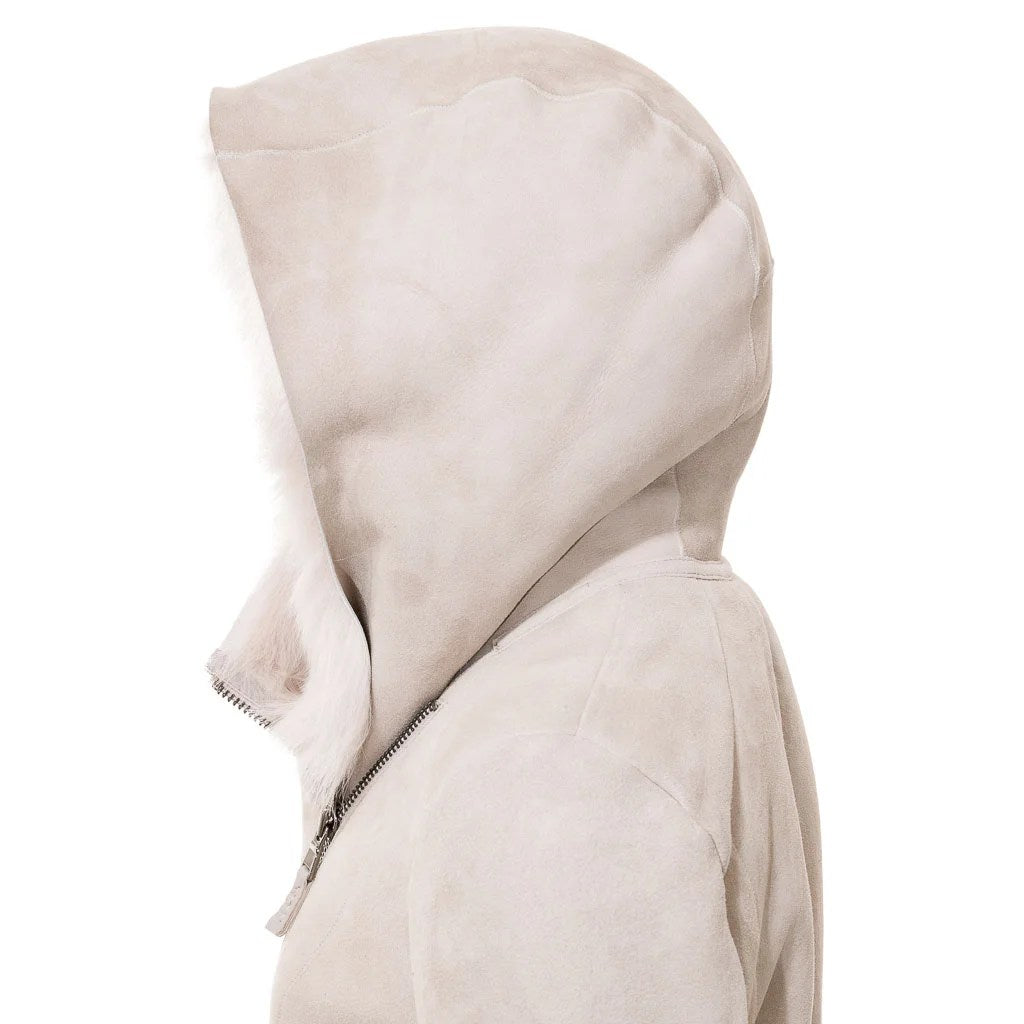 WOMEN BEIGE TOSCANA SHEARLING PARKA LAREDO