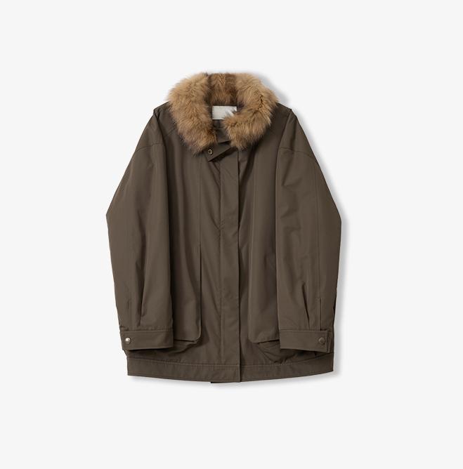 Firelady Fur Women's down fur parka Coyote and Raccoon Fur Collar-“The long night is coming”