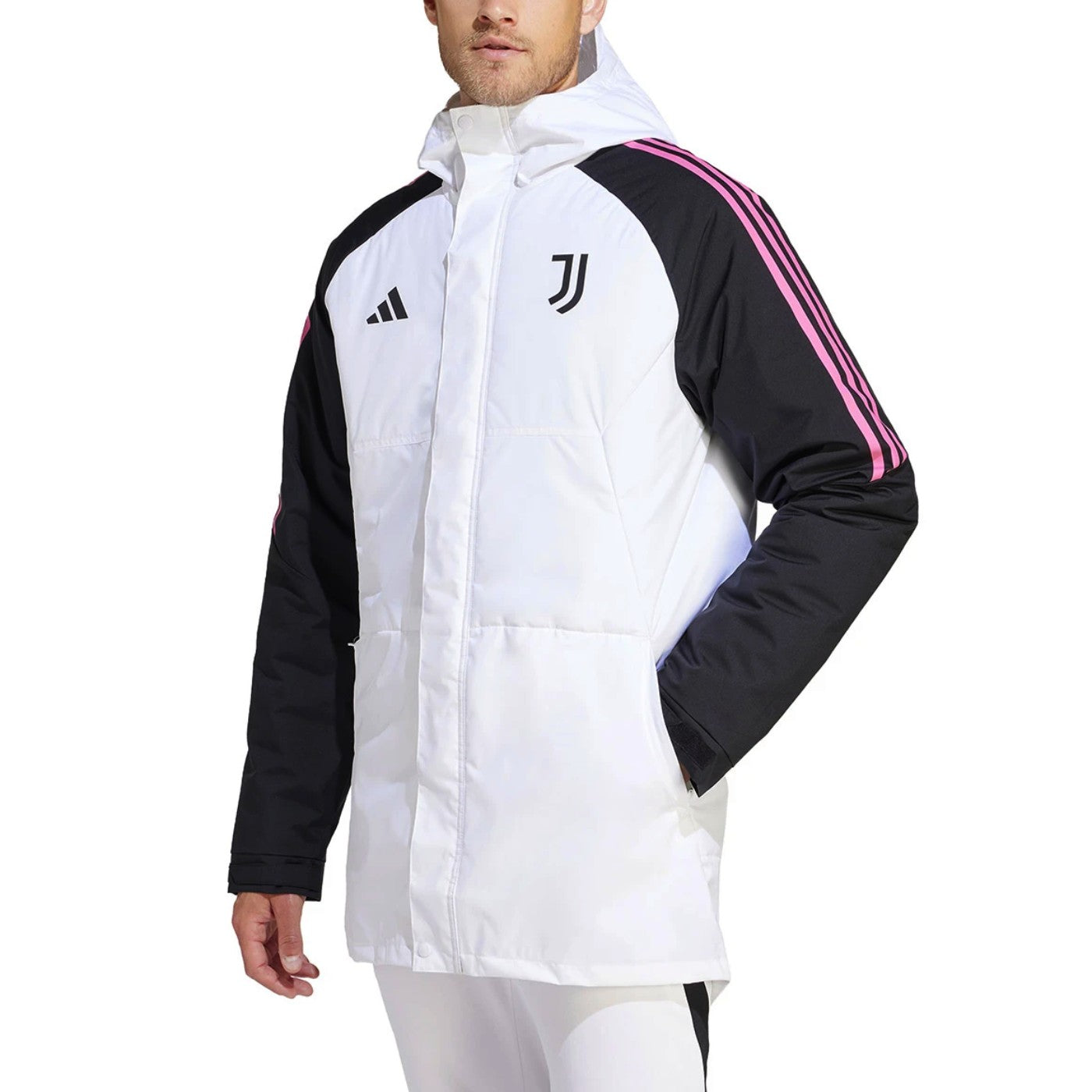Juventus winter bench parka jacket 2023/24 white/black - Adidas