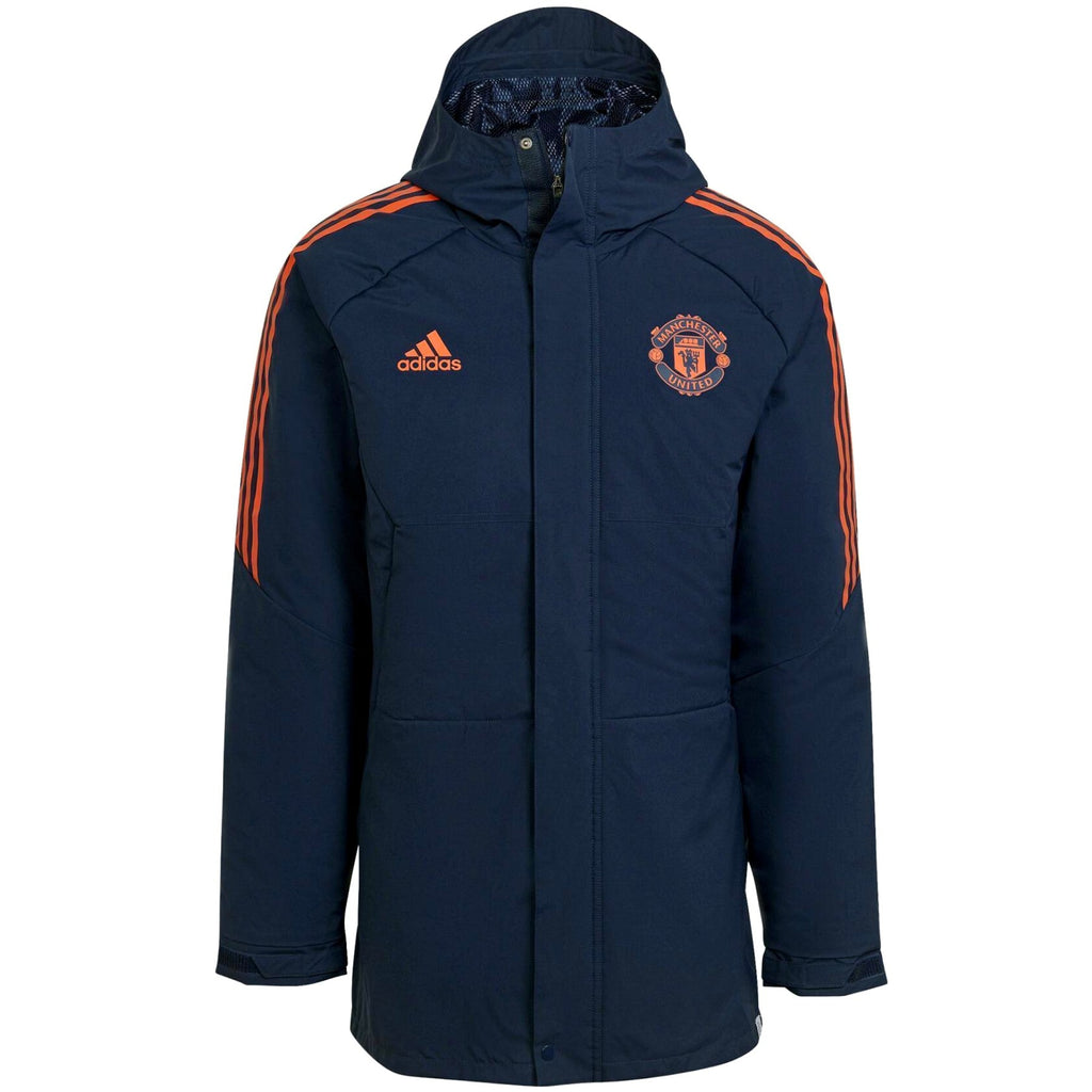 Manchester United bench parka training jacket 2022/23 blue - Adidas
