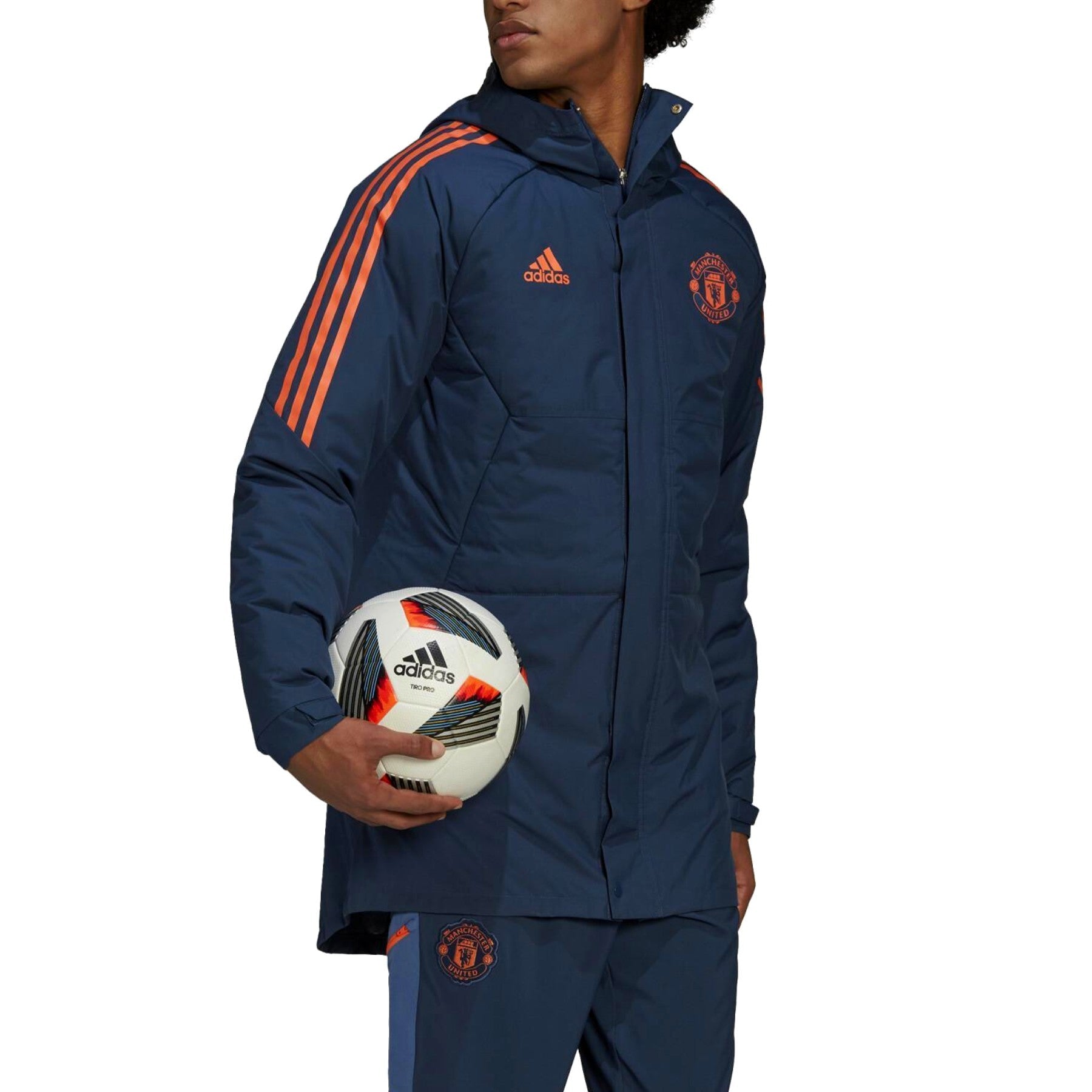 Manchester United bench parka training jacket 2022/23 blue - Adidas