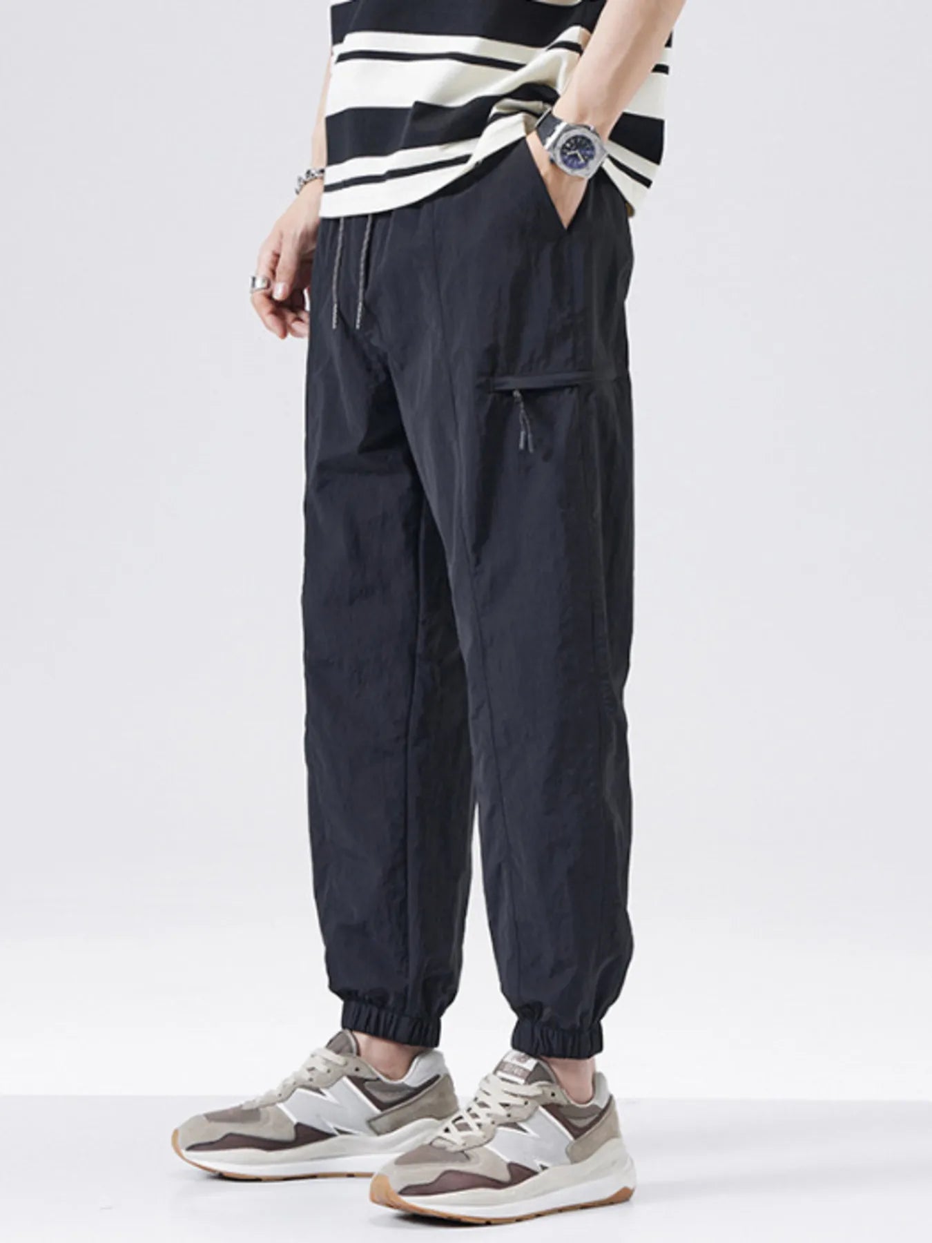 Men's Plus Size Loose Fit Drawstring Joggers
