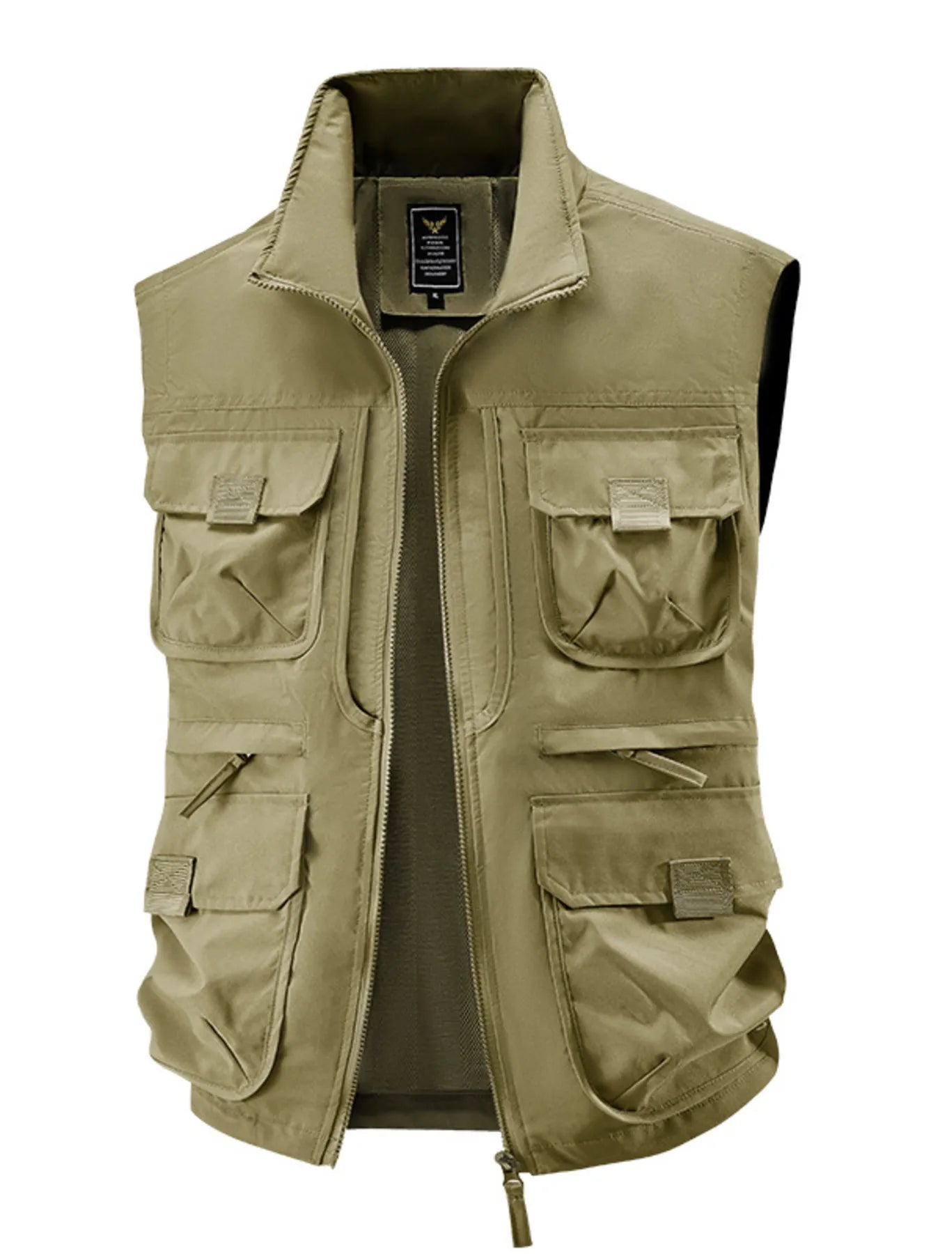 Men's Plus Size Zip Up Vest with Pockets